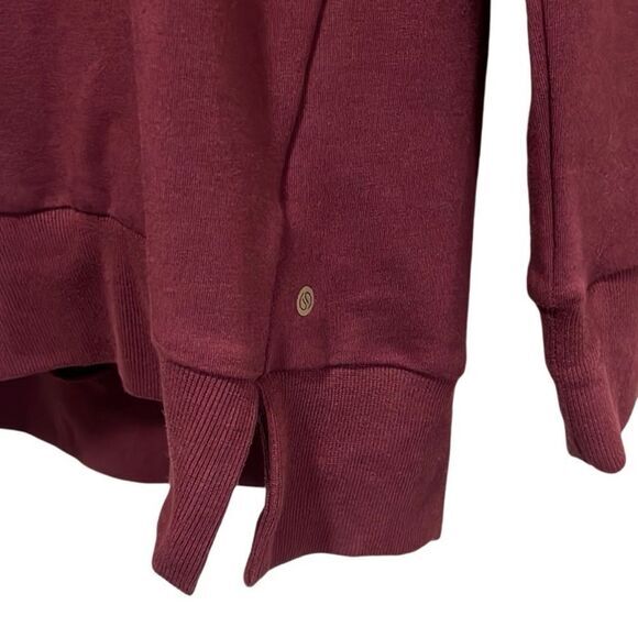 Soul + Sky womens sweatshirt Size XS Port Luxe Terry Drawstring Hooded slits NWT - Picture 6 of 8